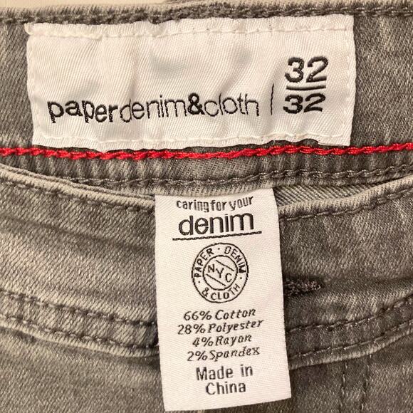 Paper Denim & Cloth Men's Athletic Fit in Gray Wash Size 32x32 NWT - Picture 3 of 11
